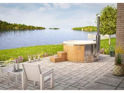Hot Tub Stockholm Spa Edition Anthrazit Ø 200 cm*FinnTherm Sale