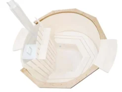 FinnTherm Einbaupools|Umrandung für Badefass Bergen Fichte Natur Ø 180 cm