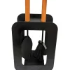 Firefix Besen|Kaminbesteck Stahl Klein 3-teilig 22,5 cm x 15 cm x 40 cm