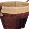 Kaminholzkorb aus Weide mit Jute Ø 45 cm*Firefix Outlet