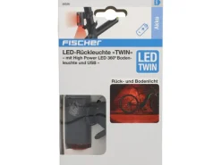 Fischer Akku-Rücklicht Twin mit Bodenbeleuchtung*Fischer Fahrrad Discount