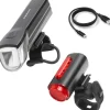 Fischer Fahrrad Fahrräder|Fischer Akku-USB-LED Beleuchtungs-Set mit Bodenbeleuchtung