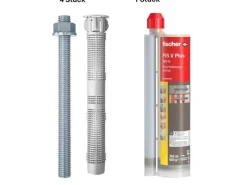 Montageset für 2-schaliges Mauerwerk 4 Befestigungspunkte*Fischer Clearance