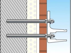 Montageset für 2-schaliges Mauerwerk 4 Befestigungspunkte*Fischer Clearance