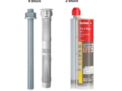 Montageset für 2-schaliges Mauerwerk 6 Befestigungspunkte*Fischer New