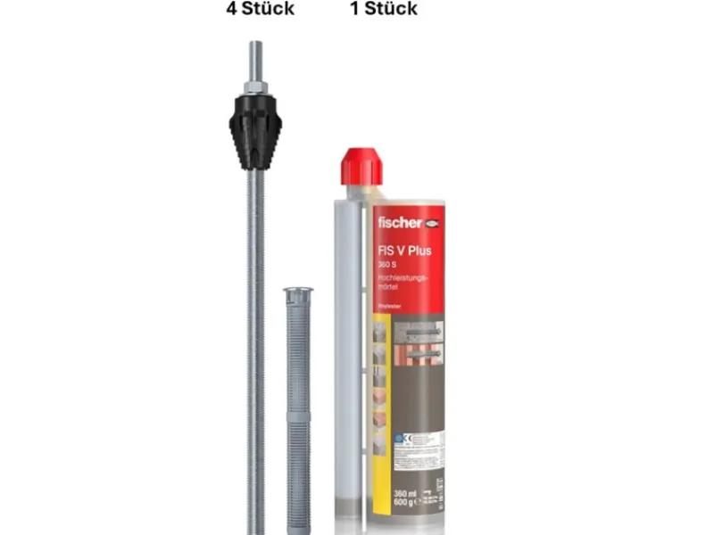 Montageset Thermax-16 Wärmedämmfassade bis 200 mm 4 Befestigungspunkte*Fischer Best