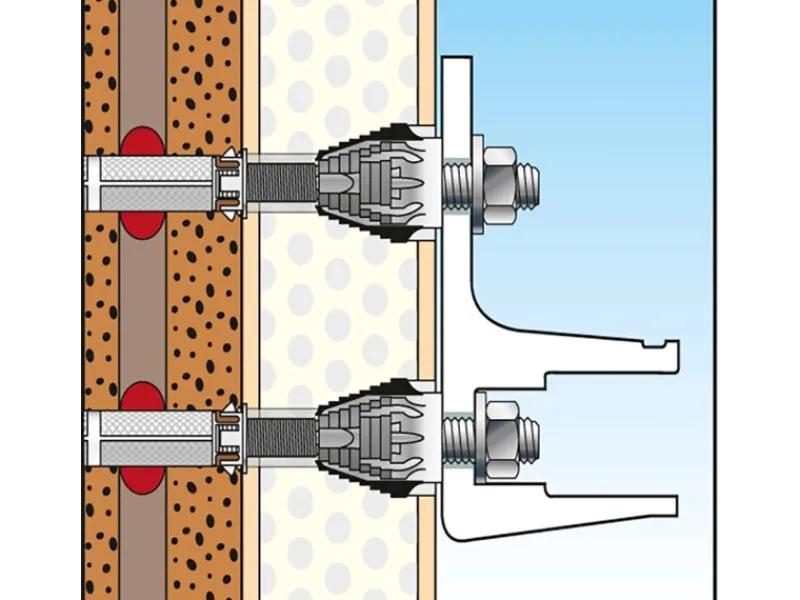 Montageset Thermax-16 Wärmedämmfassade bis 200 mm 4 Befestigungspunkte*Fischer Best