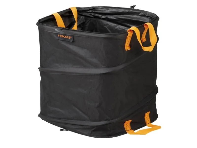 Fiskars Weitere Gartenhelfer|Gartenabfallsack Ergo Pop Up 73 l Schwarz-Orange
