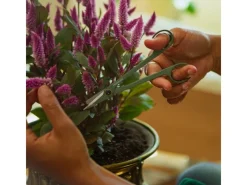 Fiskars Gartenscheren|Baumscheren|Pflanzenschere Lange Griffe mit Halter Grün