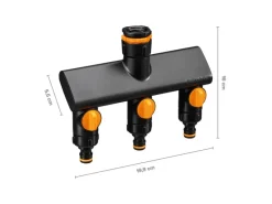 Fiskars Bewässerungssysteme|3-Wege-Ventil On/Off Comfort Schwarz-Orange