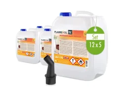 Flambiol Gartenkamine|Feuerkörbe|Bioethanol 96,6% Premium für Ethanol-Brenner oder Kamine 5l