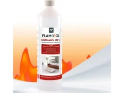 Bioethanol Hochrein 100% in Flaschen für Edelstahl-Tisch-Kamine 6 x 1l*Flambiol Discount