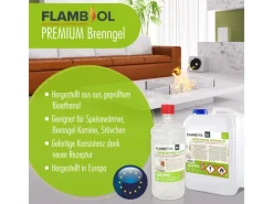 Flambiol Campingzubehör|Gartenkamine|Premium Brenngel 6 x 1l