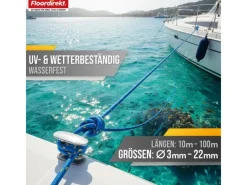 Floordirekt Bootssport|Polypropylen Seil K2 Reißfest Universal Ø 6 mm Länge 20 m