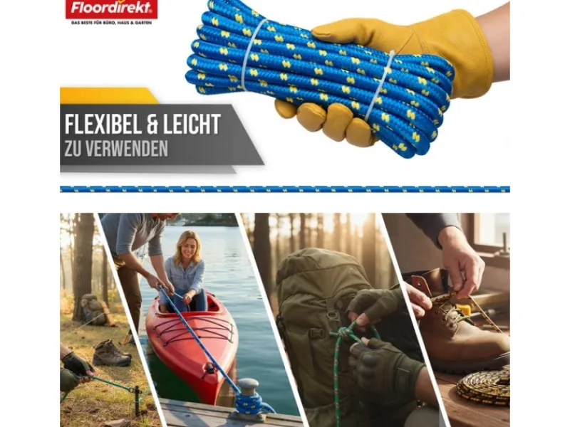 Polypropylen Seil K2 Reißfest Universal Ø 3 mm Länge 100 m*Floordirekt