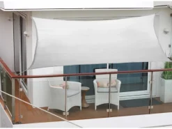 Peddy Shield Sonnensegel|Floracord Balkonsonnensegel Silbergrau 270 cm x 140 cm