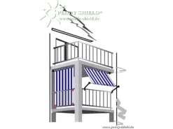 Floracord Balkonsichtschutz|Balkonverkleidung Bausatz II 270 cm x 140 cm