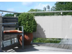 Balkonverkleidung Silbergrau 90 cm x 300 cm*Floracord Best