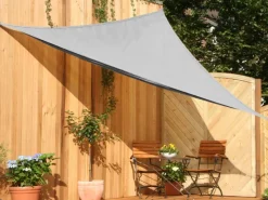 Dreiecksonnensegel HDPE Silber 360 cm x 360 cm x 360 cm*Floracord Best