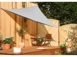 Dreiecksonnensegel HDPE Silber 360 cm x 360 cm x 360 cm*Floracord Best