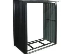 Anbau-Kaminholzregal Anthrazit 153 cm x 81 cm x 170 cm*Floraworld Hot