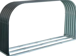 Floraworld Kaminholzregale|Holzunterstand Flachbogen Anthrazit