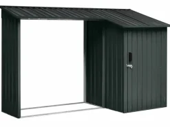 Floraworld Kaminholzregale|Kaminholzregal mit Geräteraum