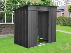 Floraworld Gartenschränke|Metall-Gerätehaus Anthrazit 2,69 m²