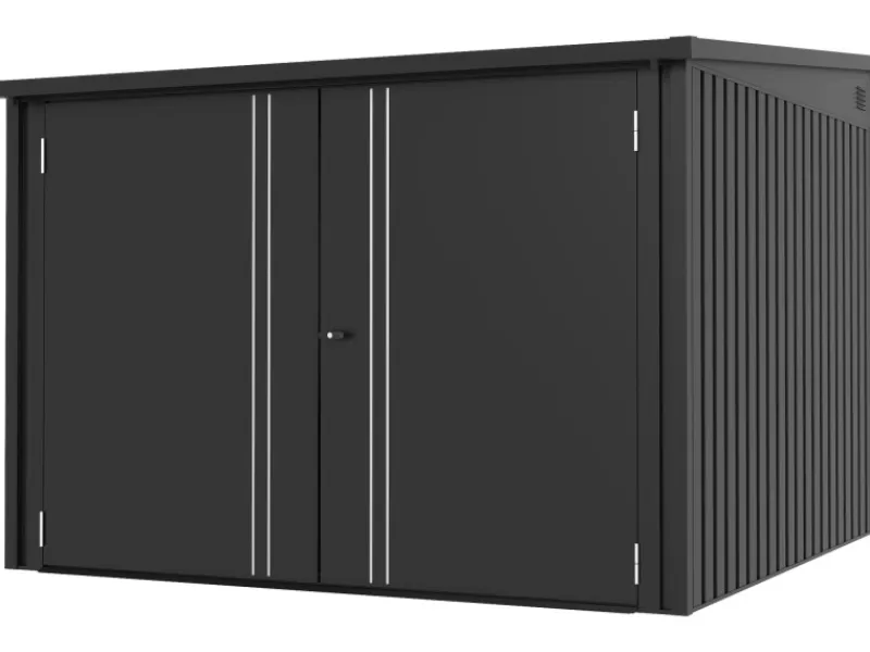 Floraworld Motorroller|Fahrradboxen|Premium Fahrradgarage Platz für 4 Fahrräder 217 x 226 x 145/166 cm