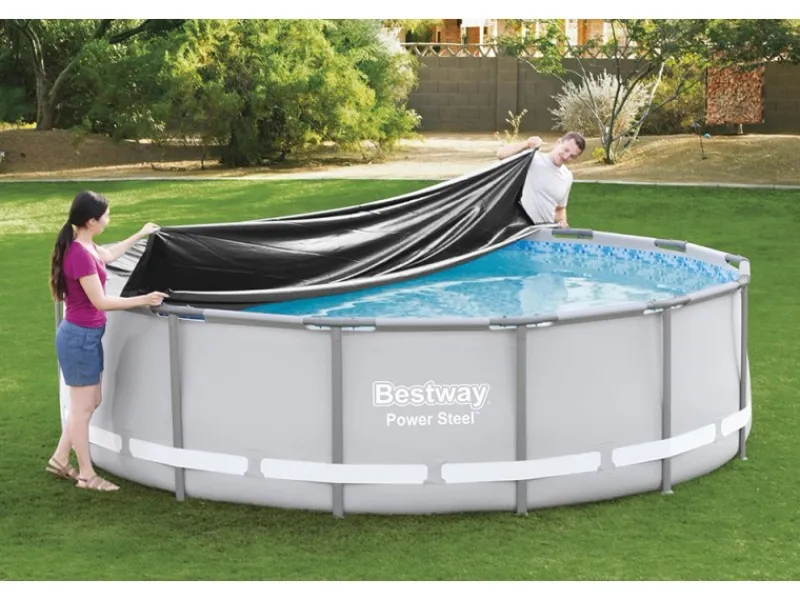 Bestway Aufstellpools|Flowclear PVC-Abdeckplane 427 x 427 cm