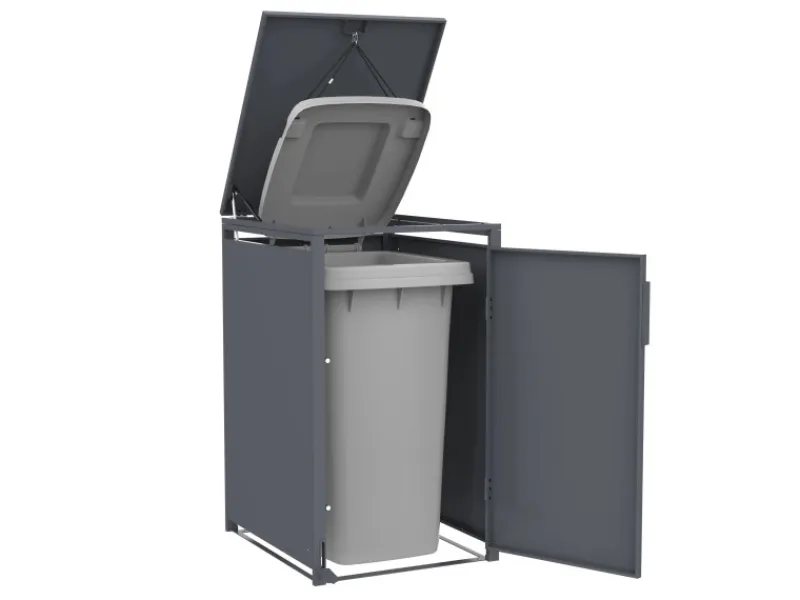 FM-SOLAR Mülltonnenbox Anthrazit für 1 Mülltonne* Outlet