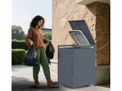 FM-SOLAR Mülltonnenbox Anthrazit für 1 Mülltonne* Outlet