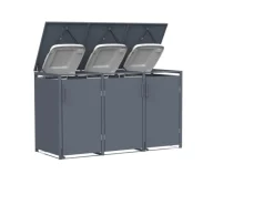 FM-SOLAR Mülltonnenbox Anthrazit für 3 Mülltonne* Clearance