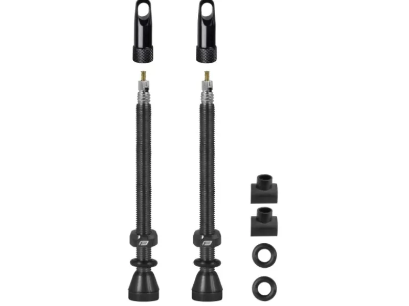 FORCE Fahrräder|Fahrrad Ventilsatz für Tubeless 2 x SV 60 mm Schwarz