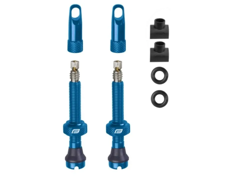 FORCE Fahrräder|Fahrrad Ventilsatz für Tubeless 2 x SV 44 mm Blau