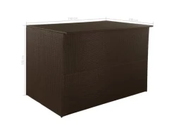 Garden-Auflagenbox Braun 150x100x100 cm Poly Rattan*furnicato Best