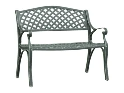 Gartenbank 102 cm Aluminiumguss Grün*furnicato New