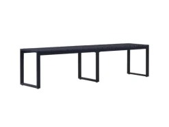 Gartenbank 180 cm PS-Platte Schwarz*furnicato Online