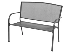Gartenbank 108 cm Stahl und Drahtgitter Anthrazit*furnicato Discount