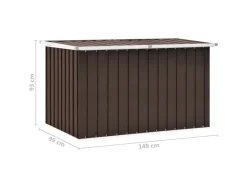 furnicato Universalboxen|Auflagenboxen|Gartenbox Braun 149x99x93 cm