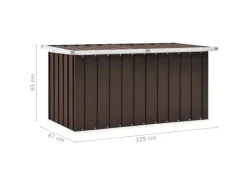 Gartenbox Braun 129 x 67 x 65 cm*furnicato Discount