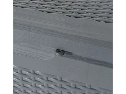 furnicato Universalboxen|Auflagenboxen|Gartenbox Grau PP Rattan 180 L
