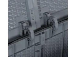 furnicato Universalboxen|Auflagenboxen|Gartenbox Grau PP Rattan 180 L