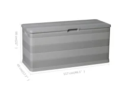 furnicato Universalboxen|Auflagenboxen|Gartenbox Grau 117×45×56 cm