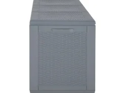 furnicato Universalboxen|Auflagenboxen|Gartenbox Grau PP Rattan 270 L