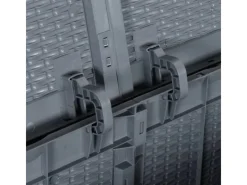 furnicato Universalboxen|Auflagenboxen|Gartenbox Grau PP Rattan 270 L