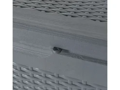 furnicato Universalboxen|Auflagenboxen|Gartenbox Grau PP Rattan 270 L