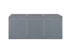 furnicato Universalboxen|Auflagenboxen|Gartenbox Grau PP Rattan 270 L