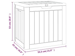 furnicato Universalboxen|Gartenbox Grau 55,5x43x53 cm Polypropylen