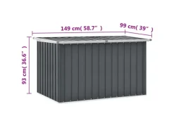 Gartenbox Grau 149x99x93 cm*furnicato New